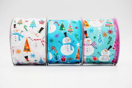 स्नोमैन पार्टी वायर्ड रिबन - स्नोमैन पार्टी वायर्ड रिबन